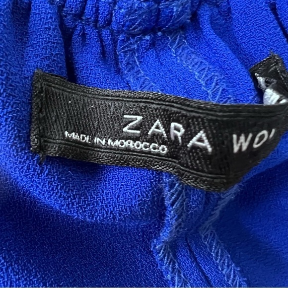 ZARA Off Shoulder Blue Jumpsuit Bloggers Favourite Size Small - Picture 11 of 14